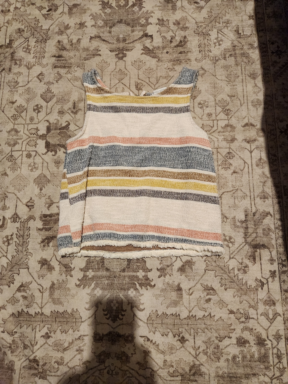 Green Envelope Striped Knit Tank in Cream, Blue, Pink, Yellow